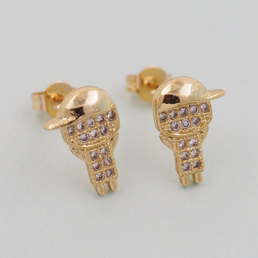 1pair 18K Gold Filled Boy Earrings,Gold Earrings,Dainty Earrings