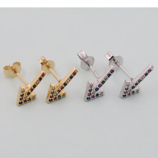 1pair 18K Gold Filled Arrow Earrings,Gold Earrings,Dainty Earrings