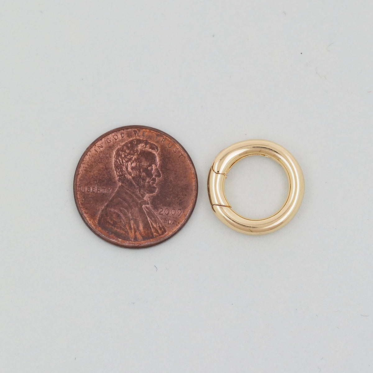 18K Gold Filled Round Clasp 17.5 mm, 14.5 mm for Jewelry Making