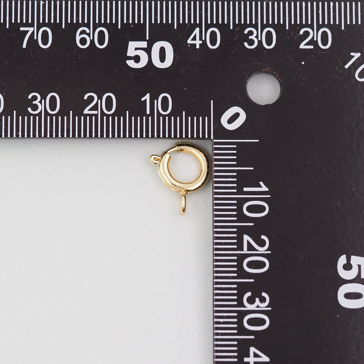 18K Gold Filled Round Carabiner Clasp,Carabiner Lock Connector,Spring Push Gate for DIY Jewelry Finding Necklace Bracelet