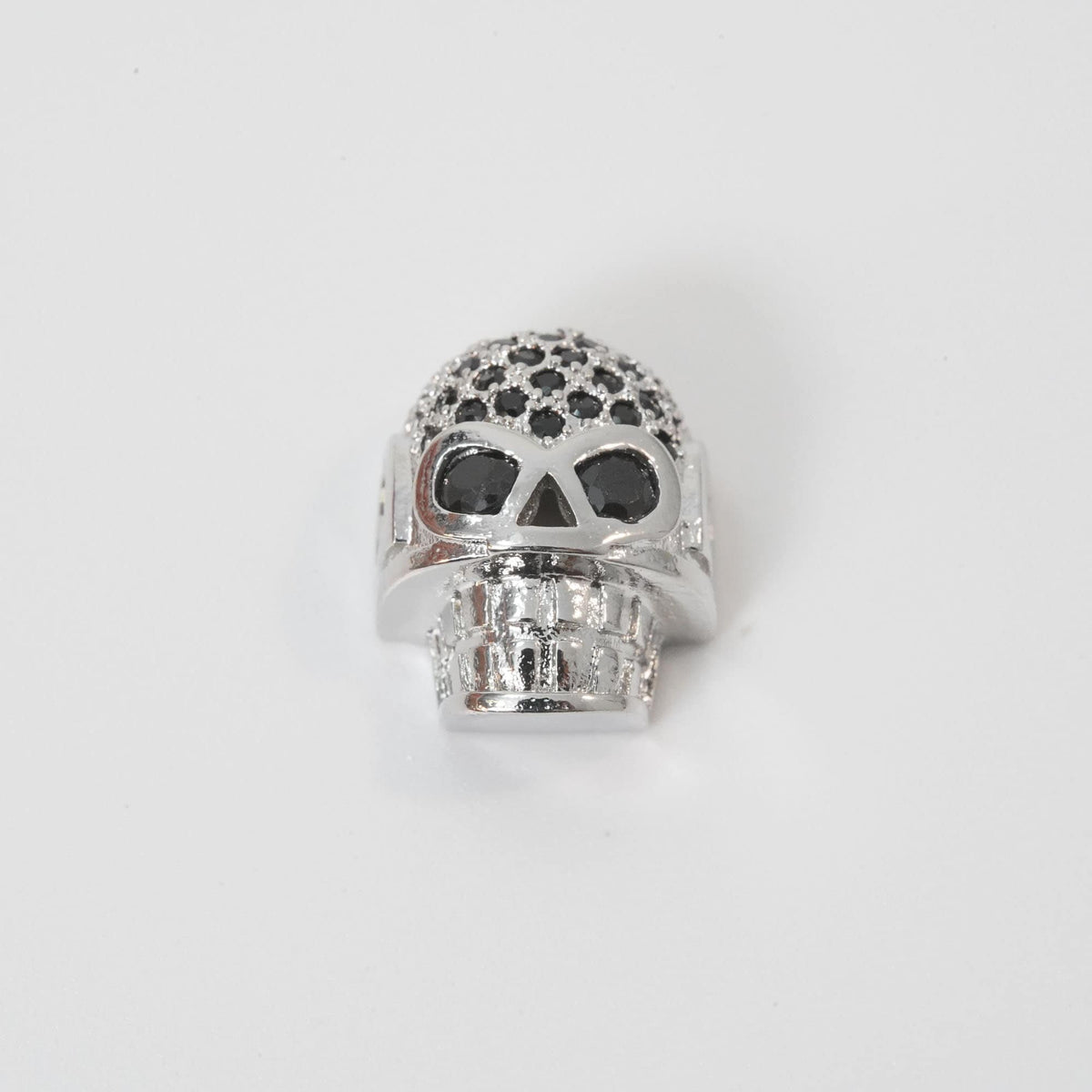 Gold Skull Head Beads Charms,18K Gold Filled Skull halloween spacer beads Bracelet Necklace for DIY Jewelry Making Supply