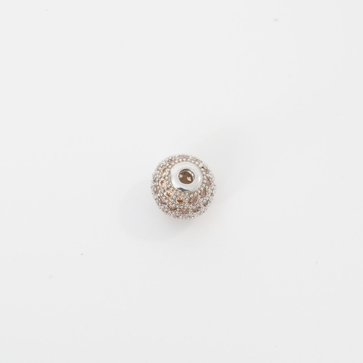 18K Gold Filled Cubic Zirconia Round Round Beads 8 mm for Jewelry Making