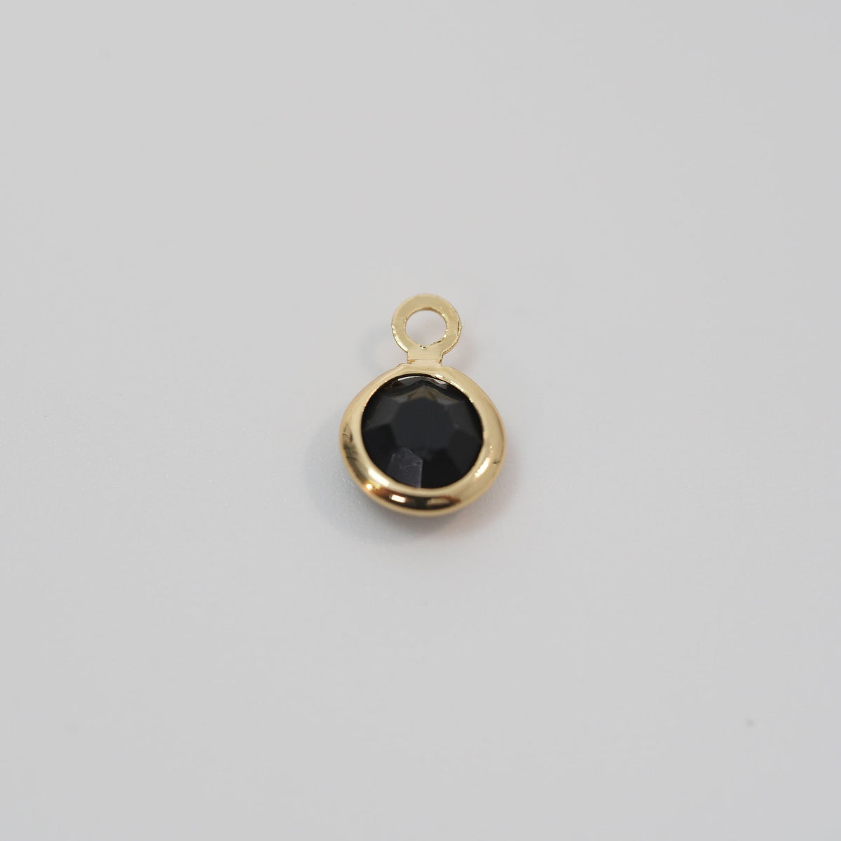 Gold Round Charms,18K Gold Filled Round crystal Pendant,Round Charm Bracelet Necklace for DIY Jewelry Making Supply