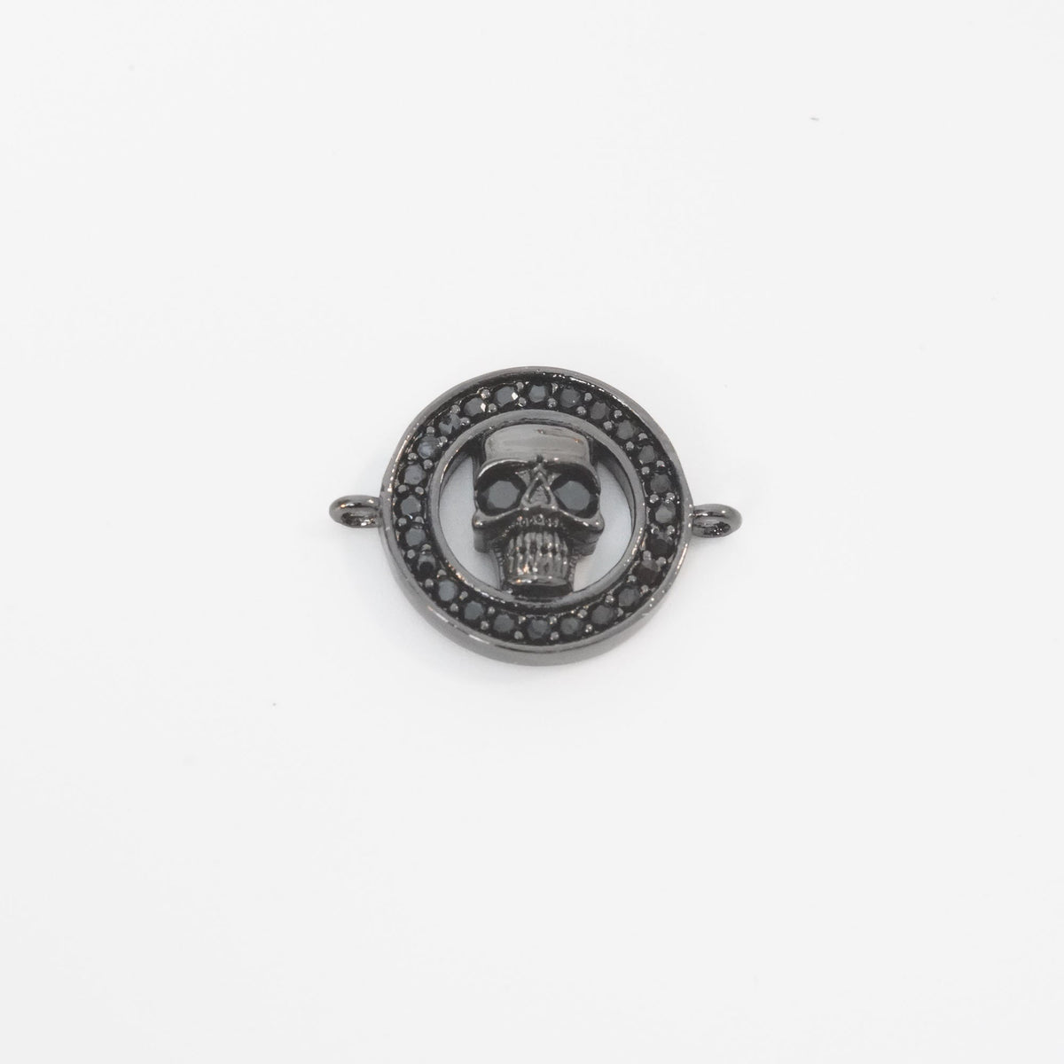 Gold Skull Connector Charms,18K Gold Filled Skull Pendant,Skull Charm Bracelet Necklace for DIY Jewelry Making Supply