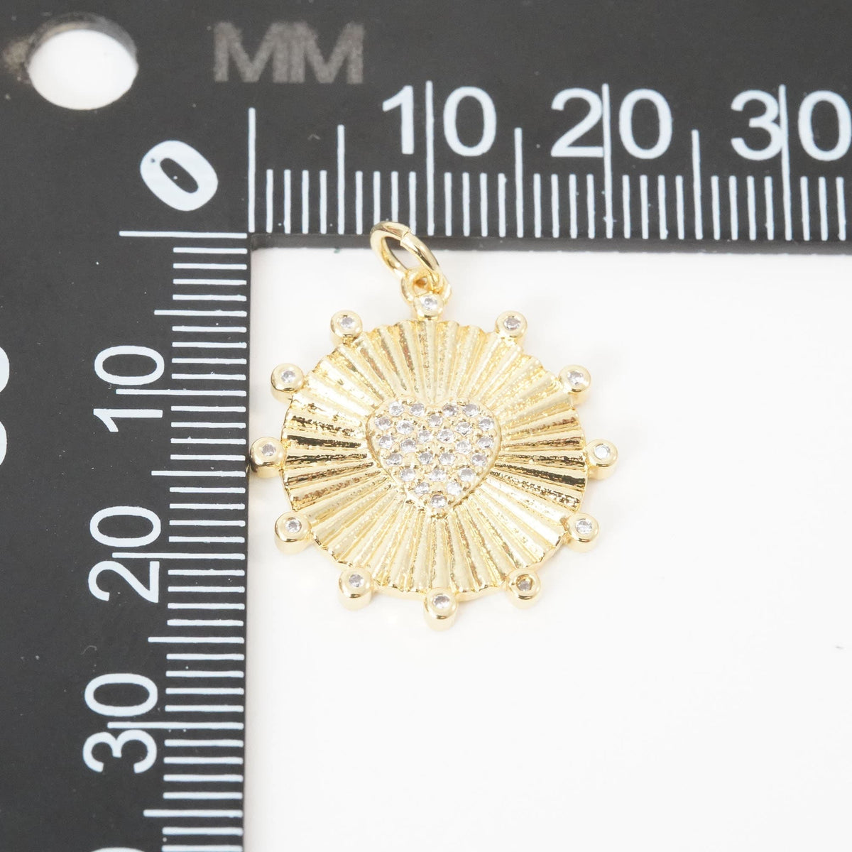 Gold Heart Charms,18K Gold Heart Pendant,Heart Charm Bracelet Necklace for DIY Jewelry Making Supply