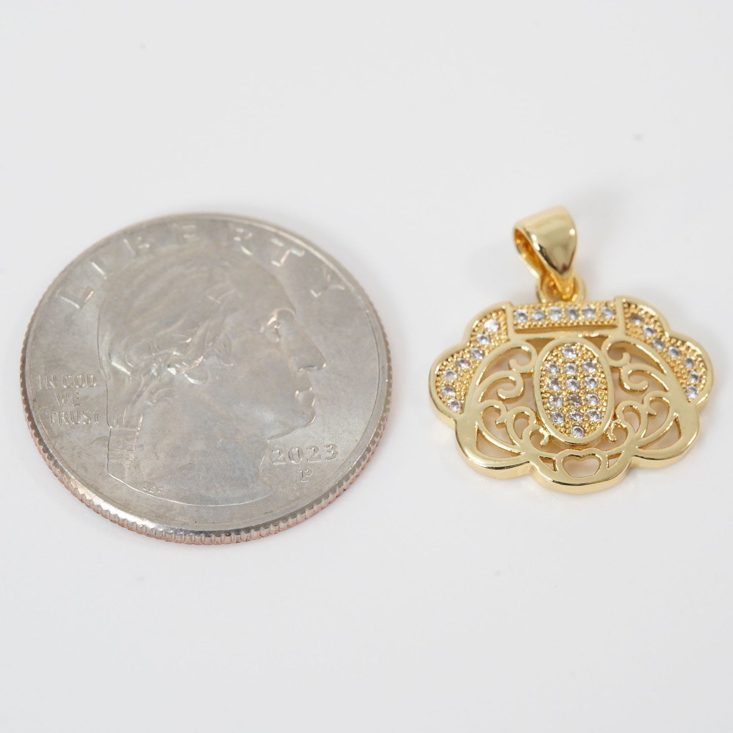 Gold longevity lock Charms,18K Gold Filled longevity lock Pendant,longevity lock Charm Bracelet Necklace for DIY Jewelry Making Supply