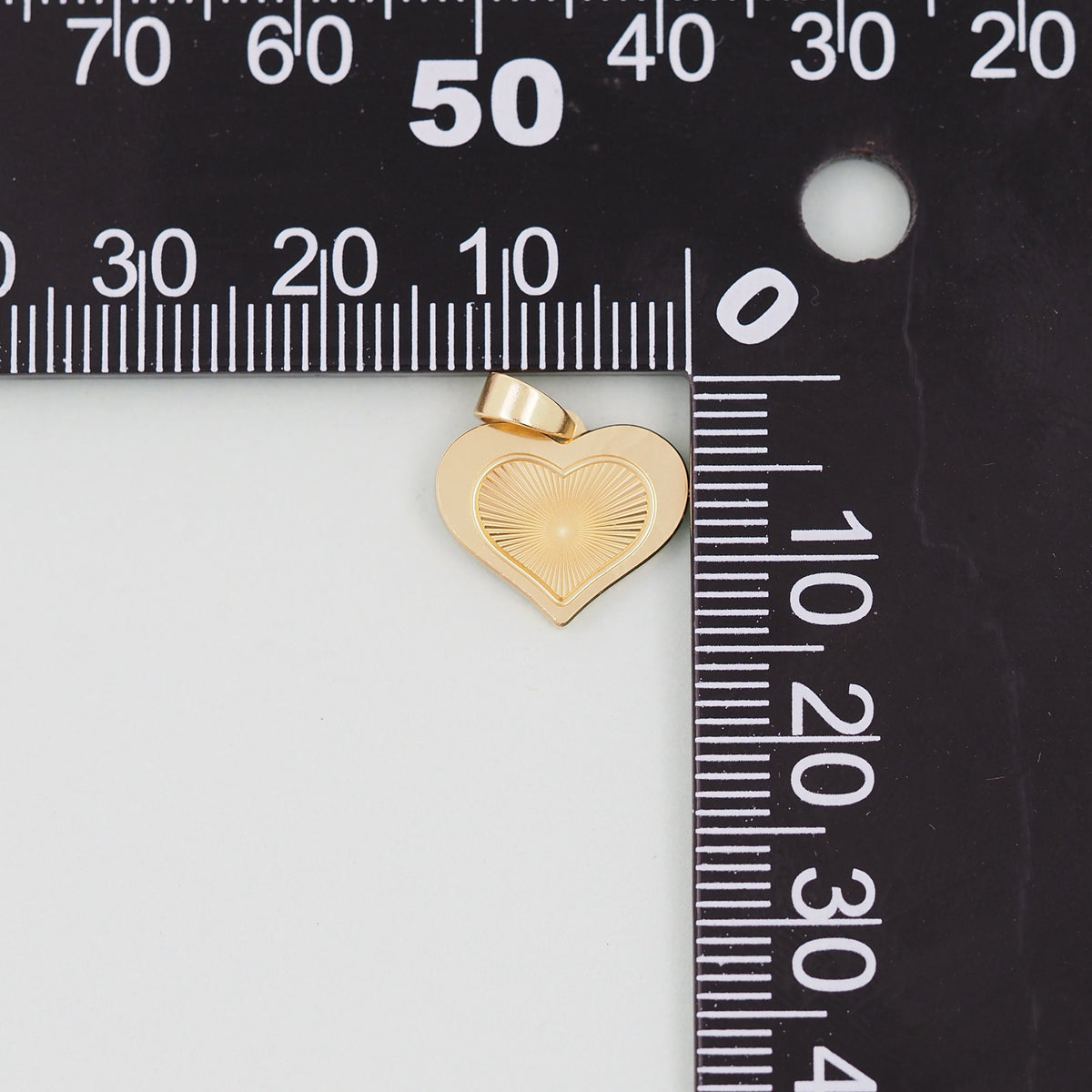 Gold Heart Charms,18K Gold Filled Heart Pendant,Heart Charm Bracelet Necklace for DIY Jewelry Making Supply
