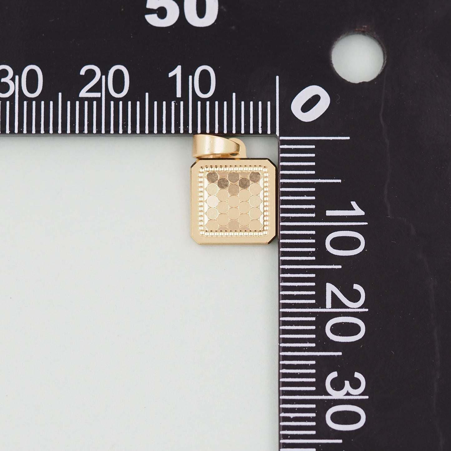 Gold square Charms,18K Gold Filled square Pendant,Stainless Steel square Charm Bracelet Necklace for DIY Jewelry Making Supply