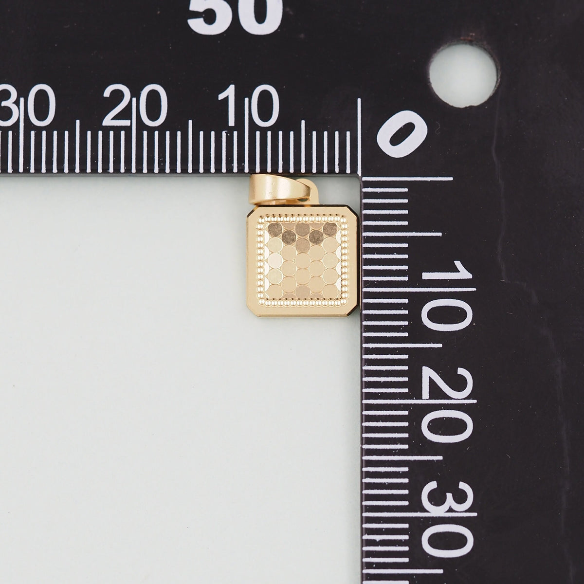 Stainless Steel Square Charm Pendant for Jewelry Making