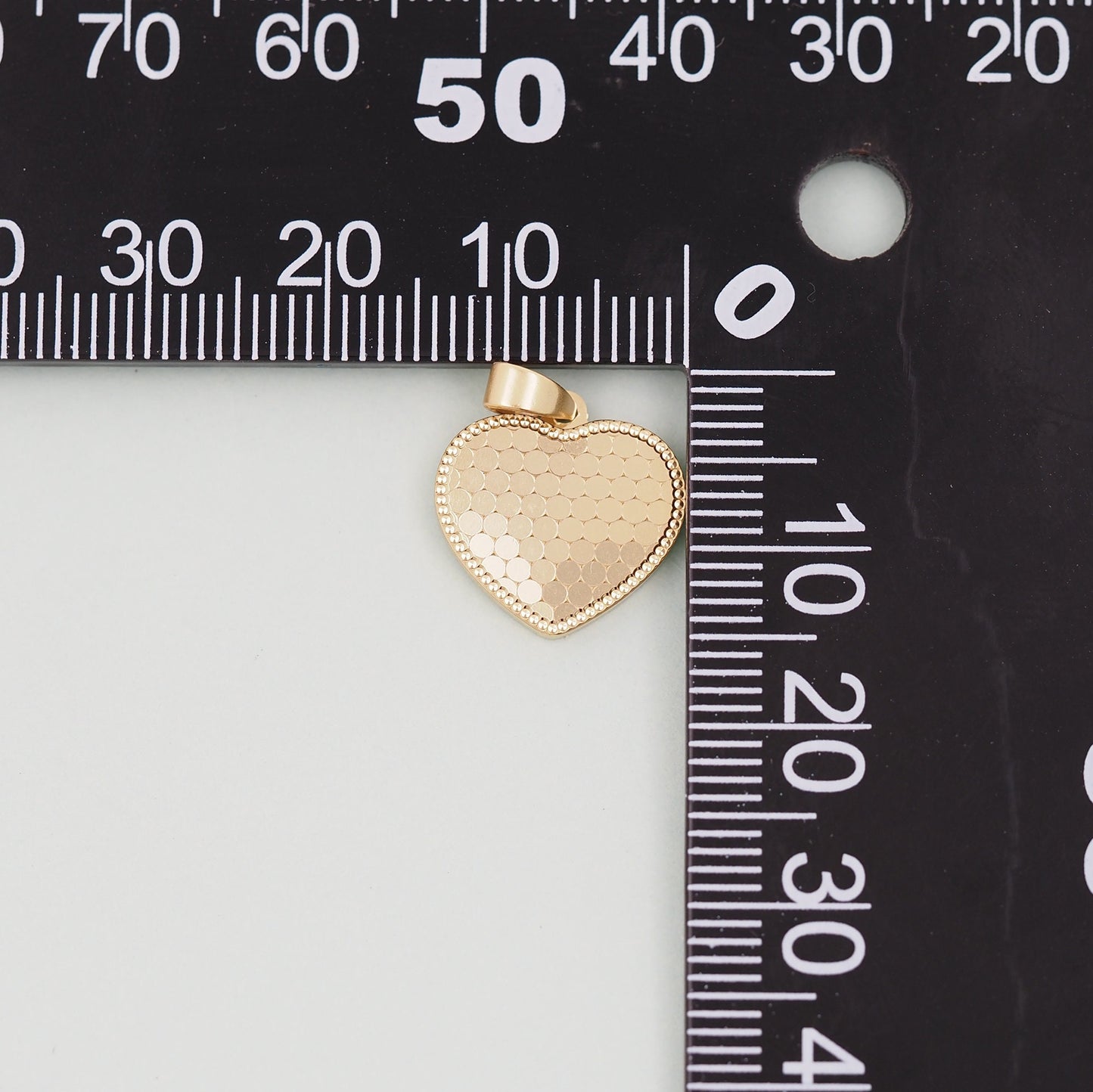Gold Heart Charms,18K Gold Filled Heart Pendant,Stainless steel Heart Charm Bracelet Necklace for DIY Jewelry Making Supply