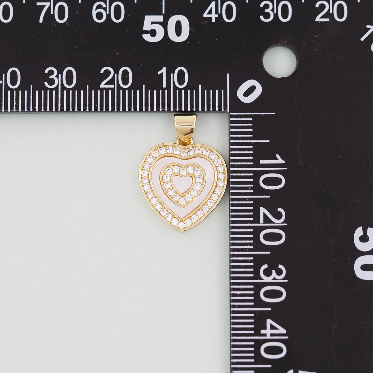 18K Gold Filled Heart Charm Pendant for Jewelry Making