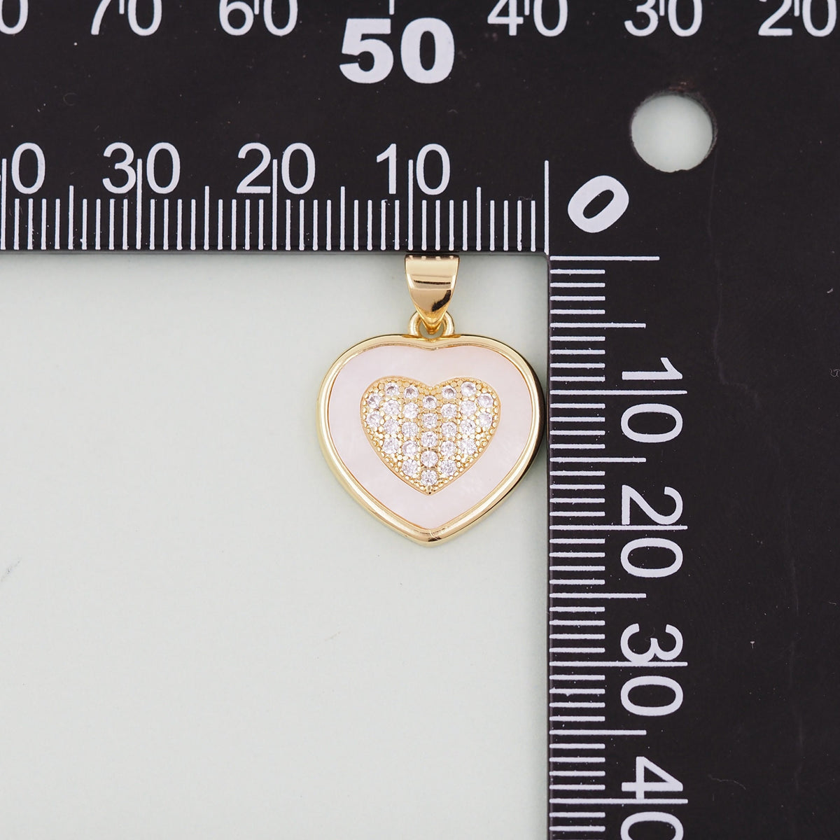 Gold Heart Charms,18K Gold Filled Heart Pendant,Heart Charm Bracelet Necklace for DIY Jewelry Making Supply