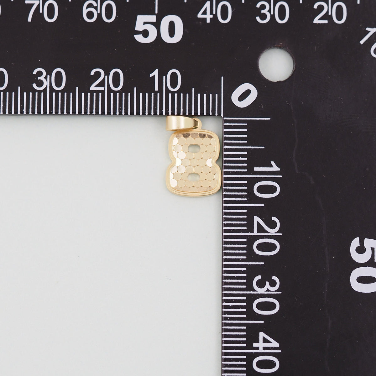 Gold number Charms,18K Gold Filled number Pendant,Stainless steel initial Charm Bracelet Necklace for DIY Jewelry Making Supp