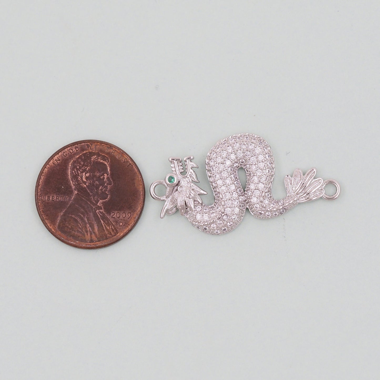 Gold Dragon Charm,18K Gold Filled Dragon Pendant,Silver dragon Charm Bracelet Necklace for DIY Jewelry Making Supply