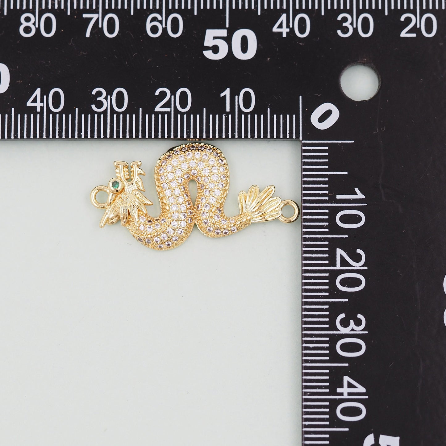Gold Dragon Charm,18K Gold Filled Dragon Pendant,Silver dragon Charm Bracelet Necklace for DIY Jewelry Making Supply
