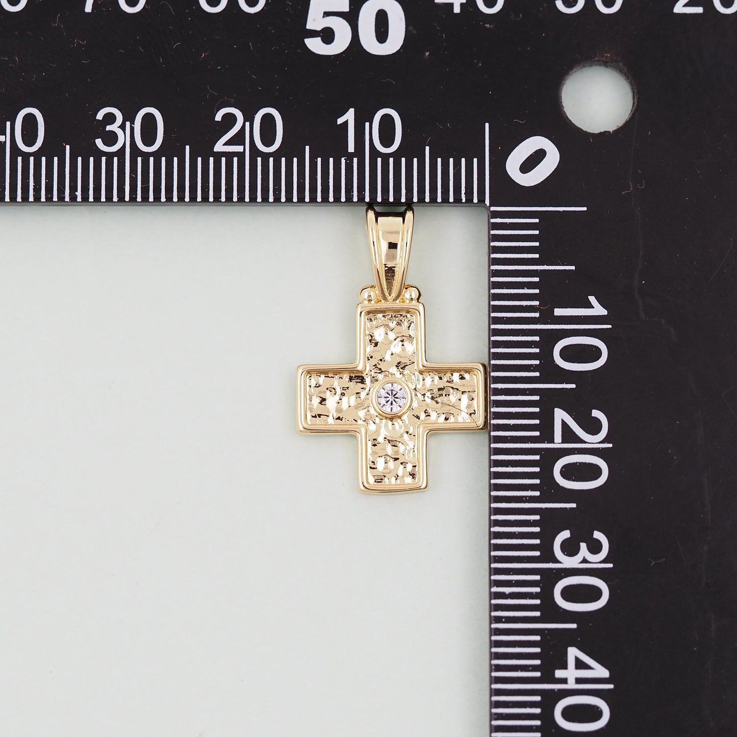 Gold Cross Charms,18K Gold Filled Cross Pendant,Silver Cross Charm Bracelet Necklace for DIY Jewelry Making Supply