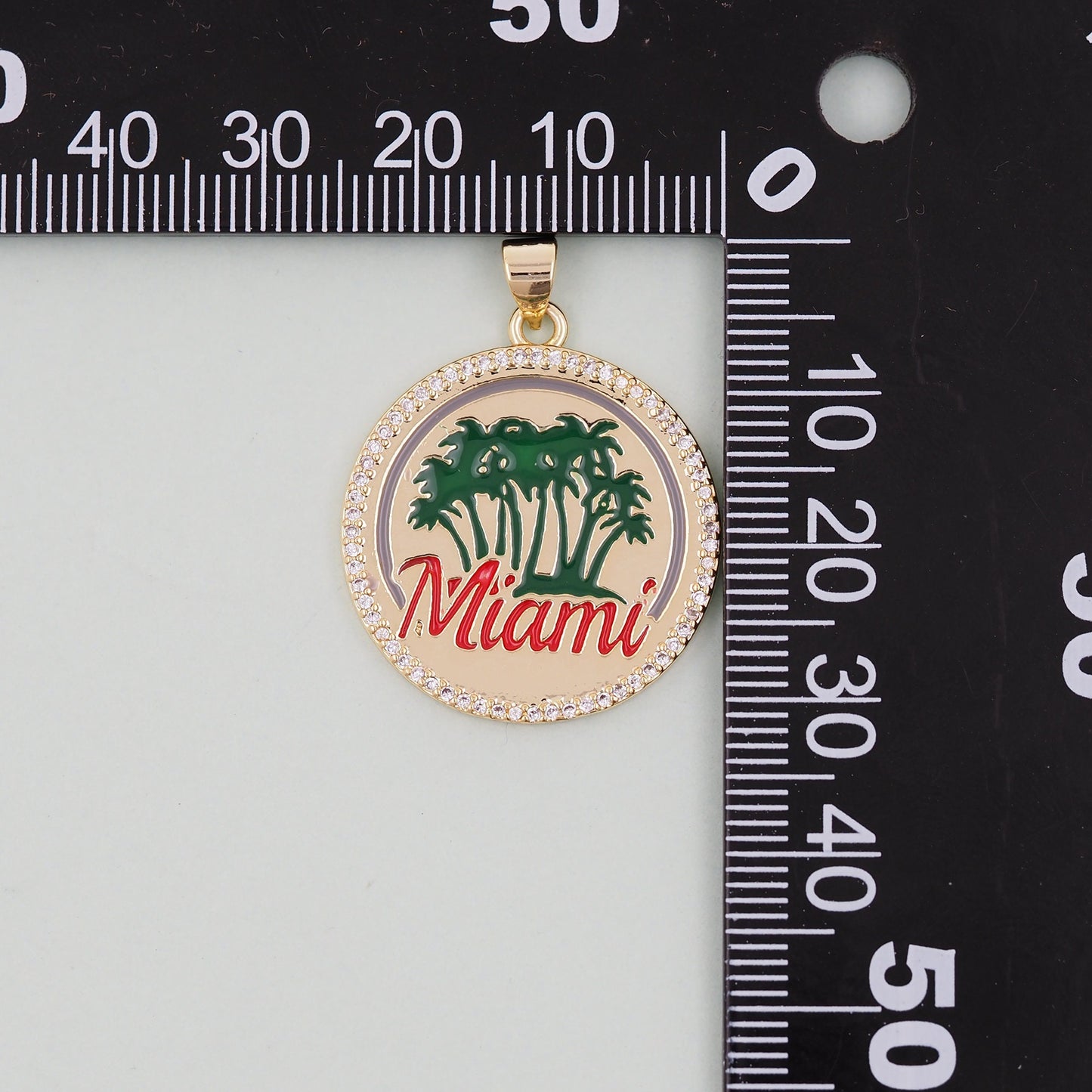Gold Miami Charms,18K Gold Filled flame Miami Pendant Bracelet Necklace for DIY Jewelry Making Supply