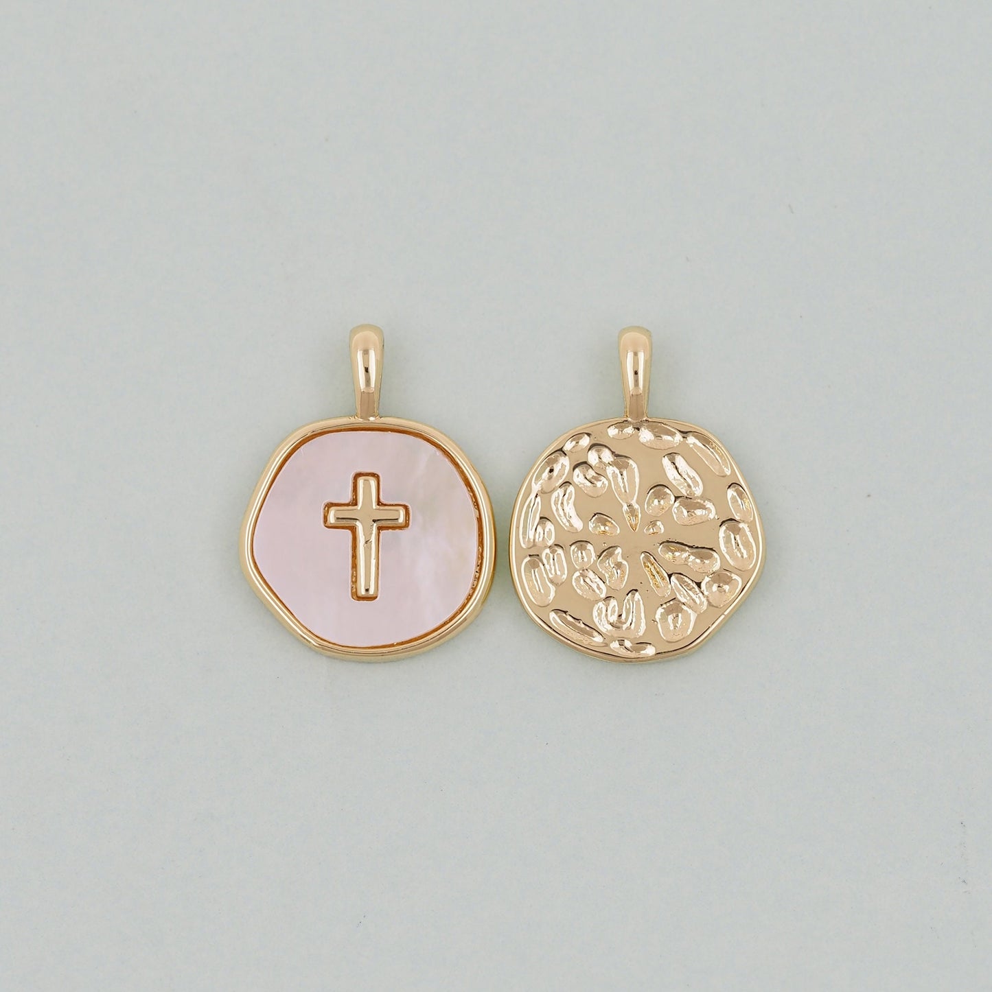 Gold Cross Charms,18K Gold Filled Cross Pendant,Cross Charm Bracelet Necklace for DIY Jewelry Making Supply