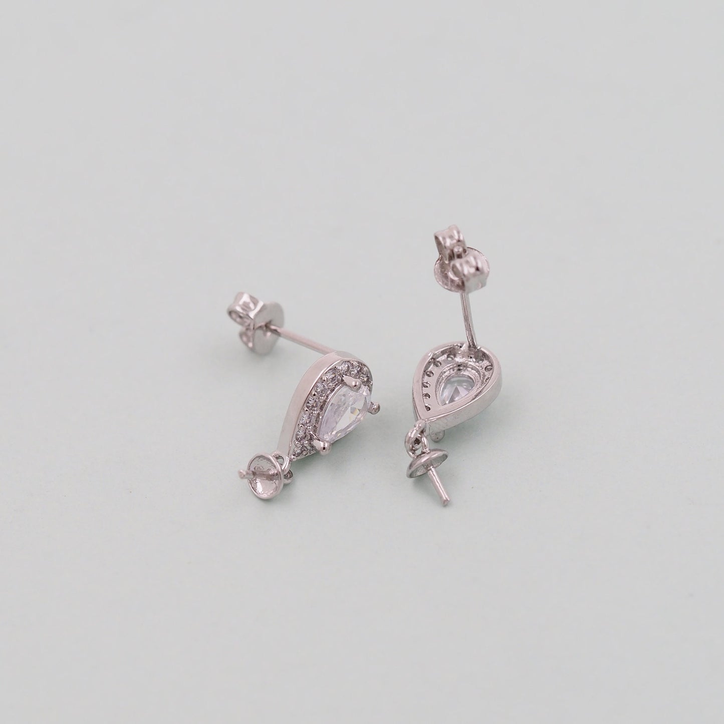 1pair 18K Gold Filled Teardrop Stud Earrings,Gold Earrings,Dainty Hoops Huggie,Gold Huggies Hoop Earrings