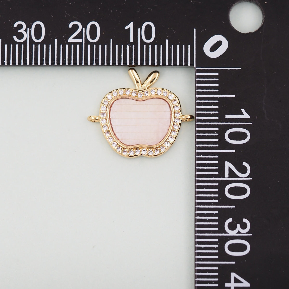 Gold apple Connector Charms,18K Gold Filled apple Pendant Bracelet Necklace for DIY Jewelry Making Supply
