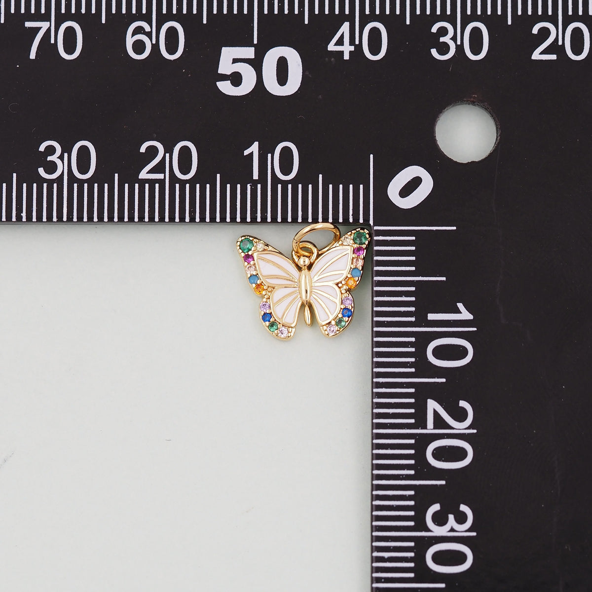Gold Butterfly Charms,18K Gold Filled Butterfly Pendant,Enamel Butterfly Charm Bracelet Necklace for DIY Jewelry Making Suppl