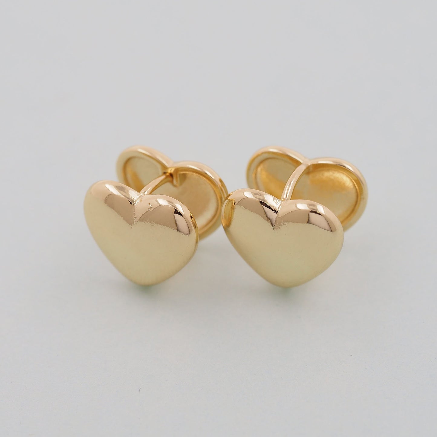 1pair 18K Gold Filled Heart Earrings,Gold Earrings,Dainty Earrings