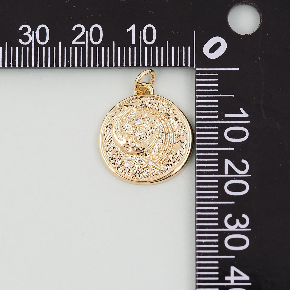 18K Gold Filled Cubic Zirconia Star Charm Pendant for Jewelry Making