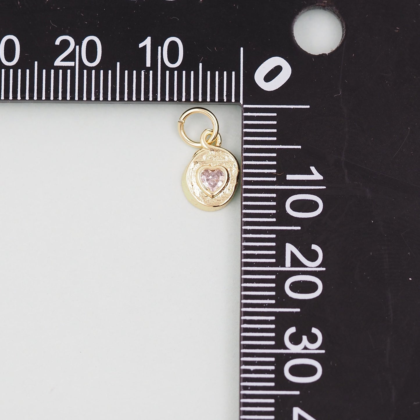 Gold Geometry Charms,18K Gold Filled Heart Pendant,geometry Charm Bracelet Necklace for DIY Jewelry Making Supply