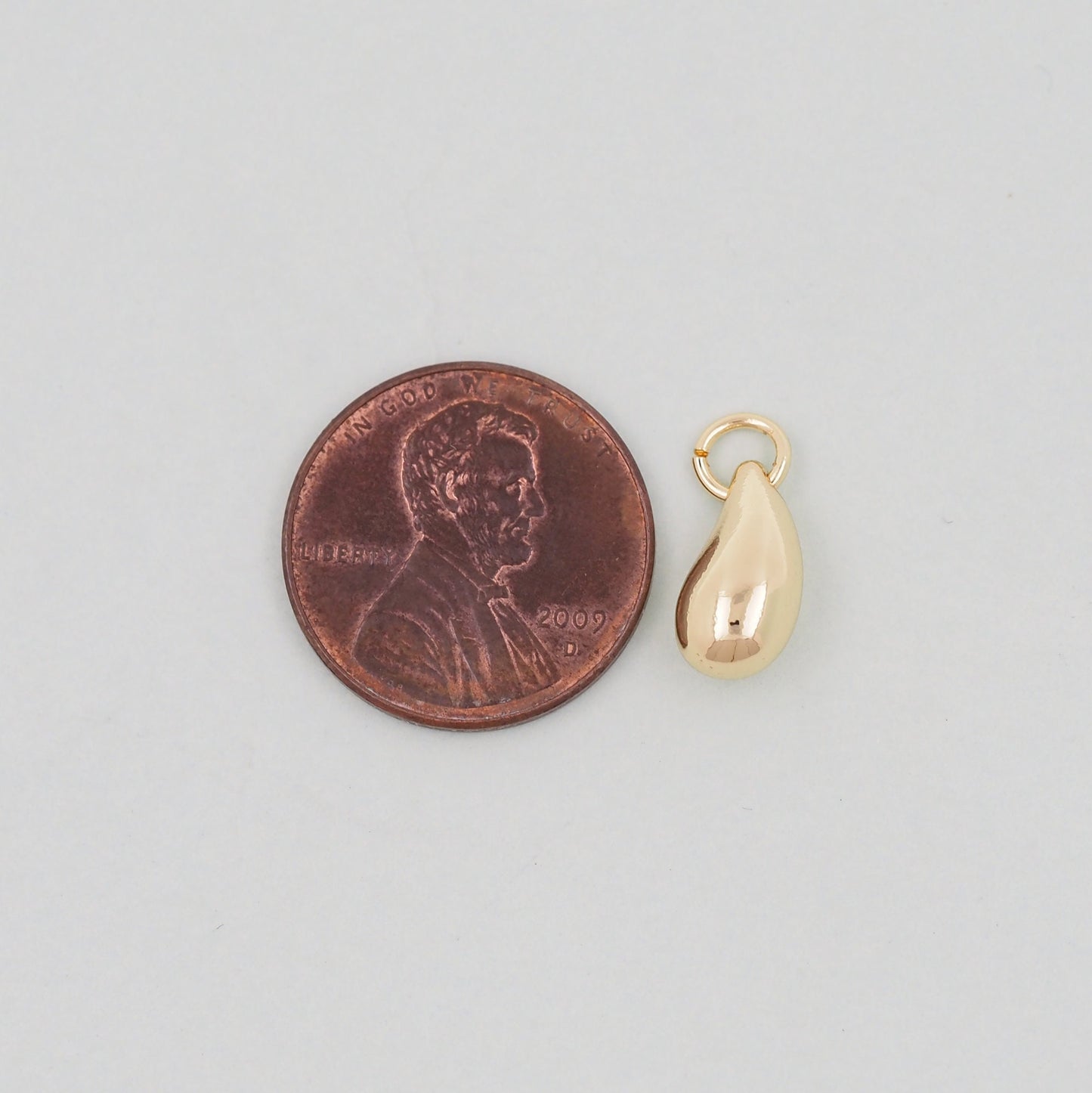 Gold Teardrop Charms,18K Gold Filled teardrop Pendant,teardrop Charm Bracelet Necklace for DIY Jewelry Making Supply
