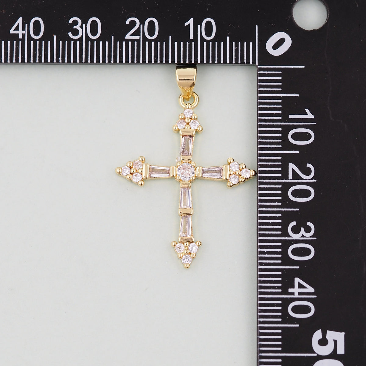 Gold Cross Charms,18K Gold Filled Cross Pendant,Cross Charm Bracelet Necklace for DIY Jewelry Making Supply