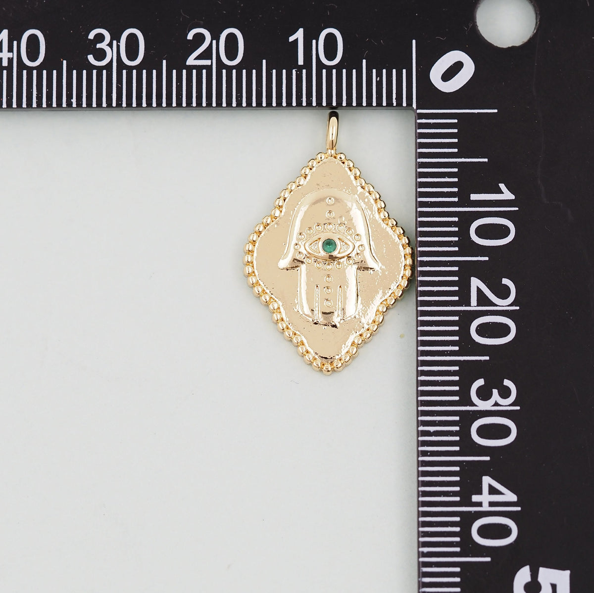 18K Gold Filled Hamsa Jewelry Beads for Jewelry Making