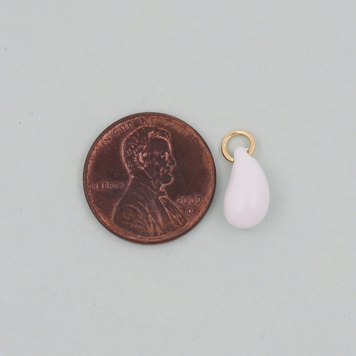 18K Gold Filled Enamel Teardrop Charm Pendant for Jewelry Making
