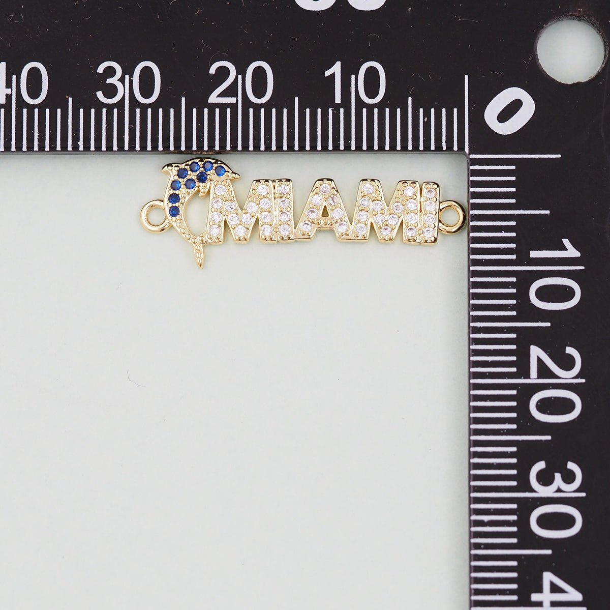 Gold Miami Charms,18K Gold Filled Miami Pendant Bracelet Necklace for DIY Jewelry Making Supply