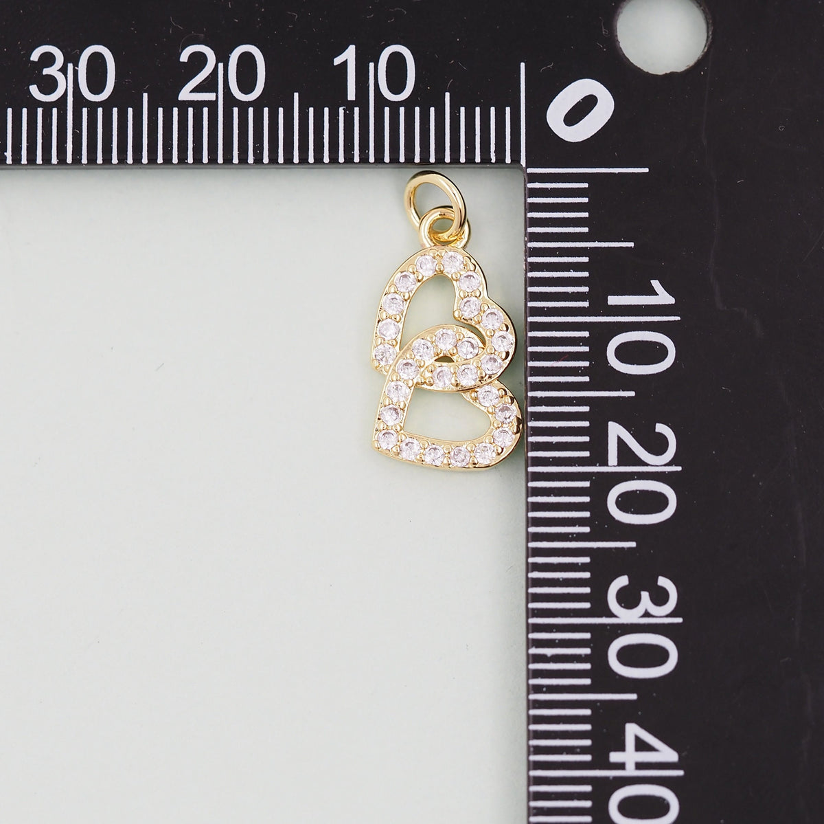 Gold Heart Charms,18K Gold Filled Heart Pendant,Heart Charm Bracelet Necklace for DIY Jewelry Making Supply