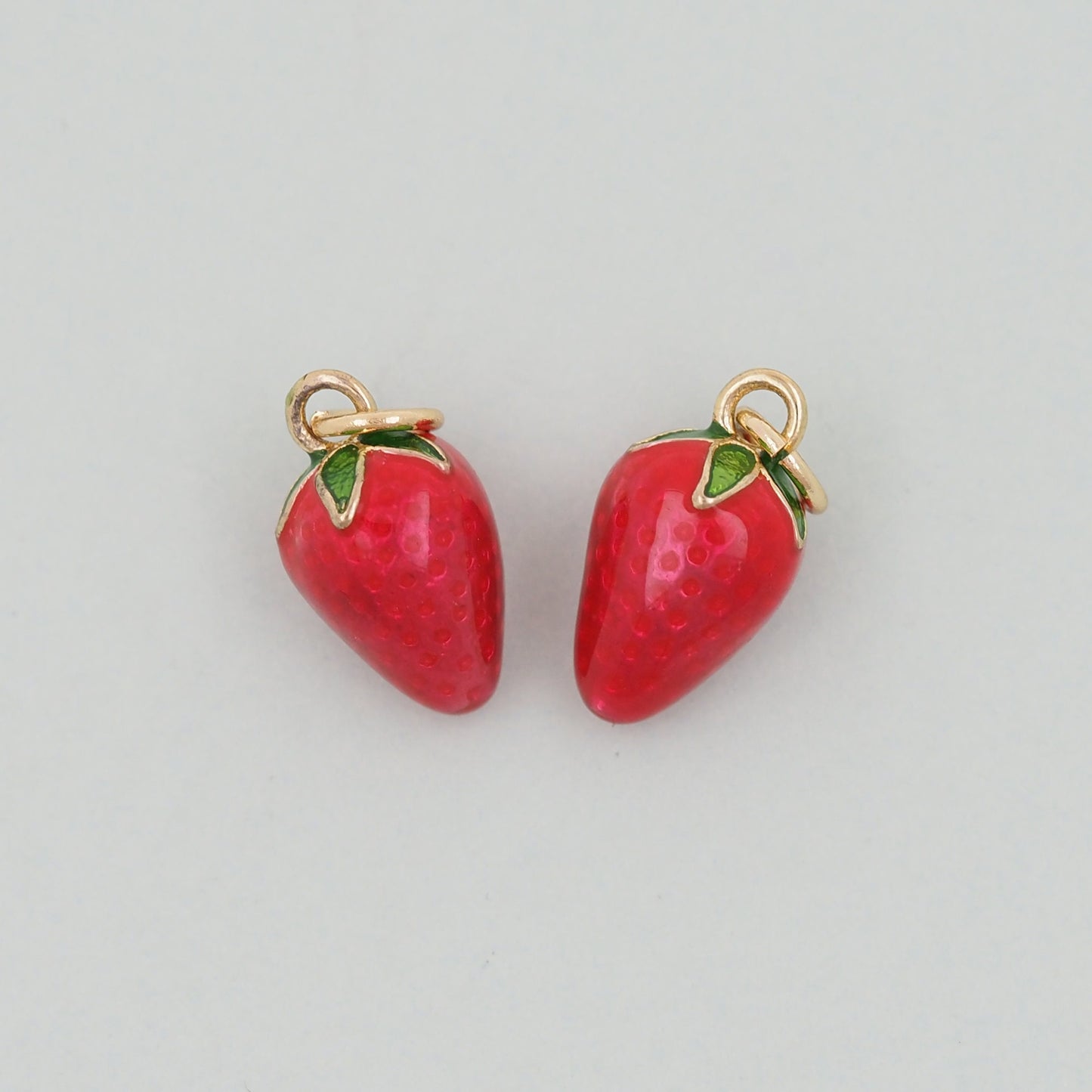 Gold strawberry Charms,18K Gold Filled strawberry Pendant Charm Bracelet Necklace for DIY Jewelry Making Supply