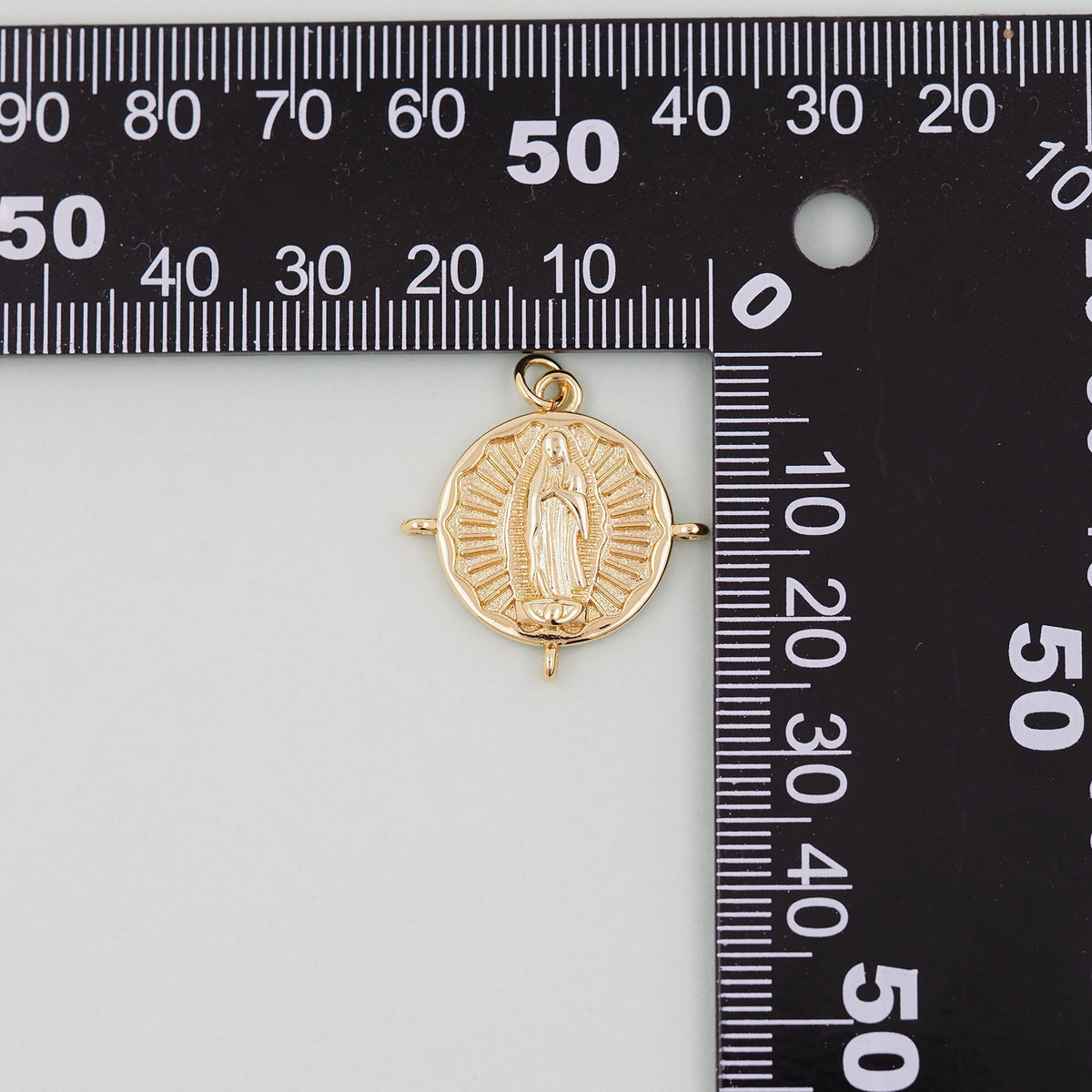 Gold Our Lady of Guadalupe Charms,18K Gold Filled virgin mary Pendant Charm Bracelet Necklace for DIY Jewelry Making Supply