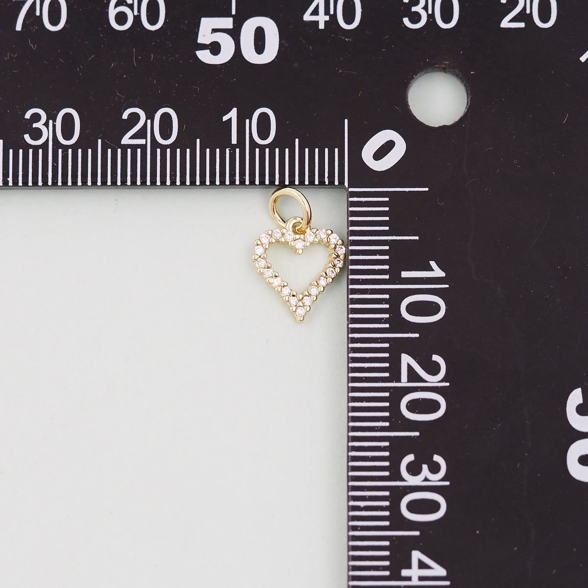 18K Gold Filled Heart Charm Pendant for Jewelry Making