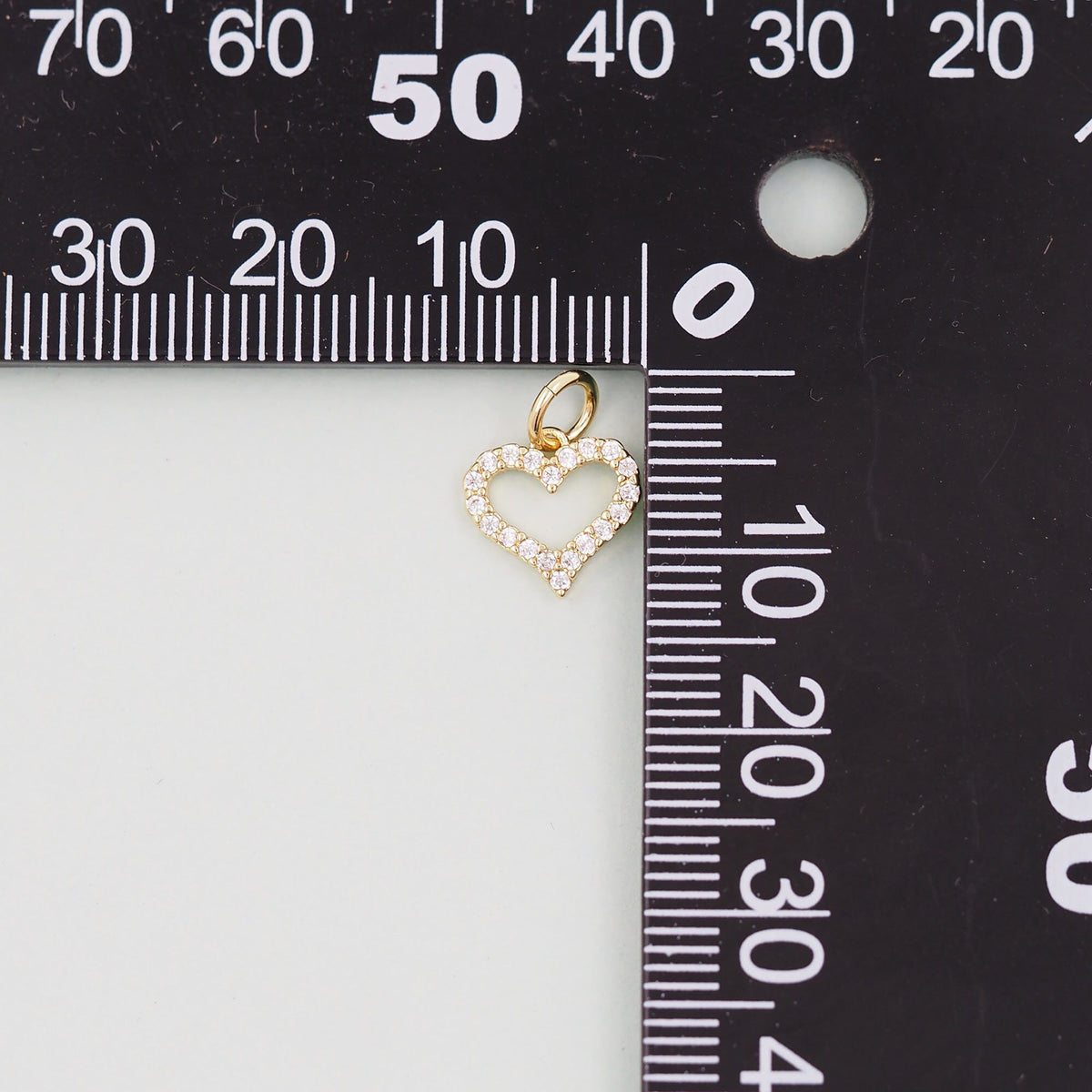 Gold Heart Charms,18K Gold Filled Heart Pendant,Heart Charm Bracelet Necklace for DIY Jewelry Making Supply