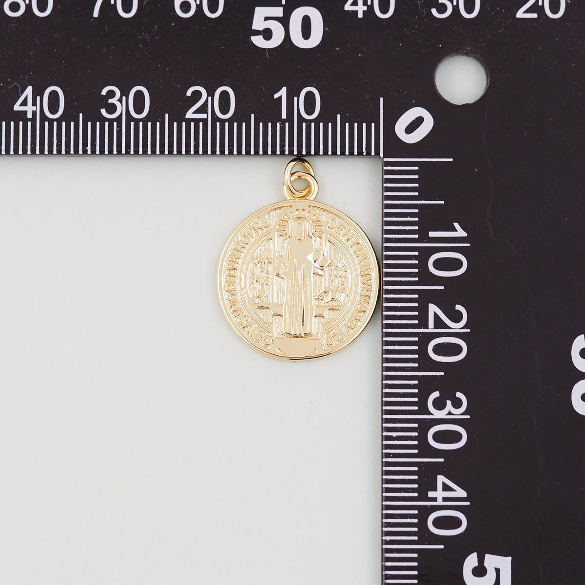 Gold Double sided Charms,18K Gold Filled Cross Pendant,Jesus Charm Bracelet Necklace for DIY Jewelry Making Supply
