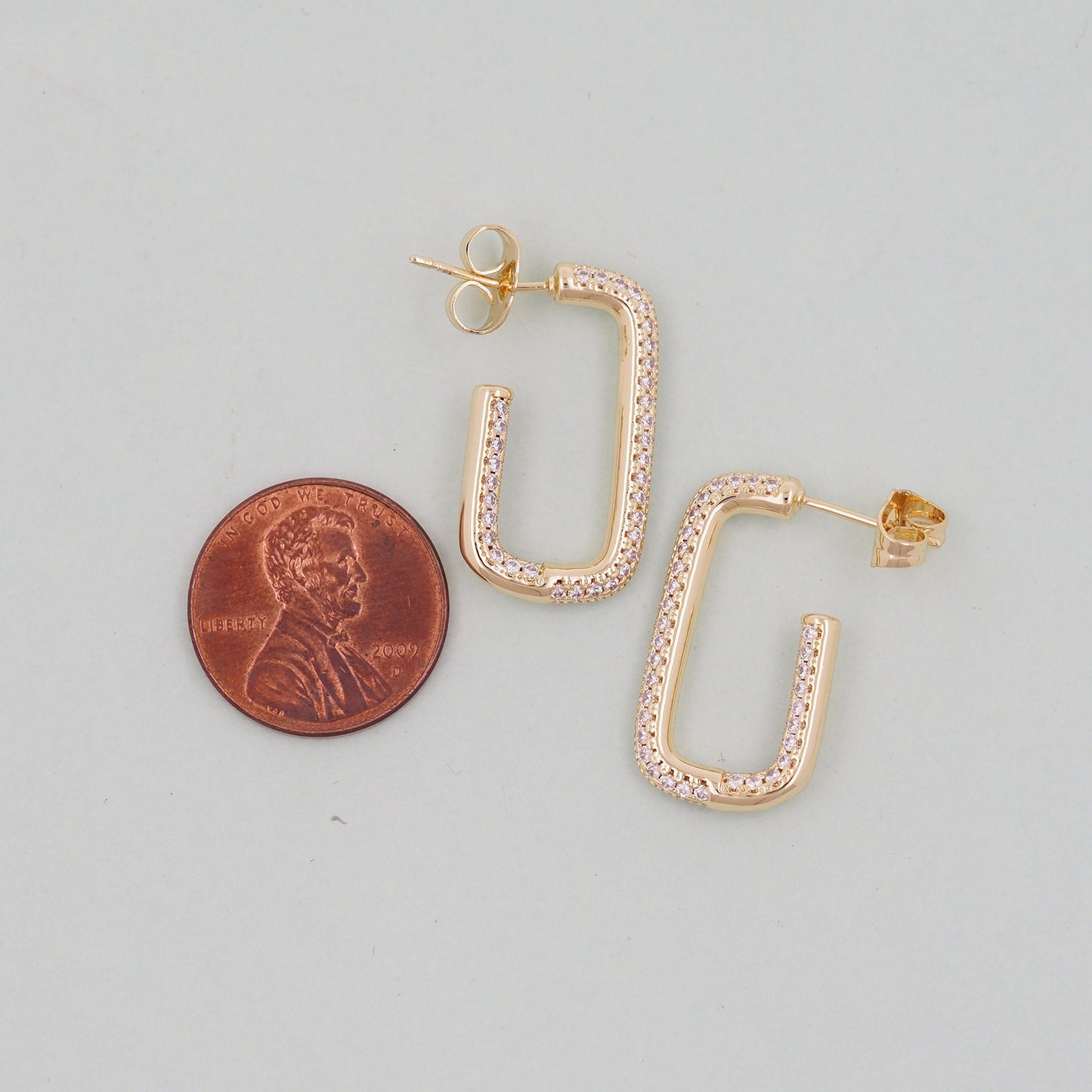 1pair 18K Gold Filled geometry Hoops Earrings,Gold rectangle Earrings,Dainty Hoops Huggie,Gold Huggies Hoop Earrings