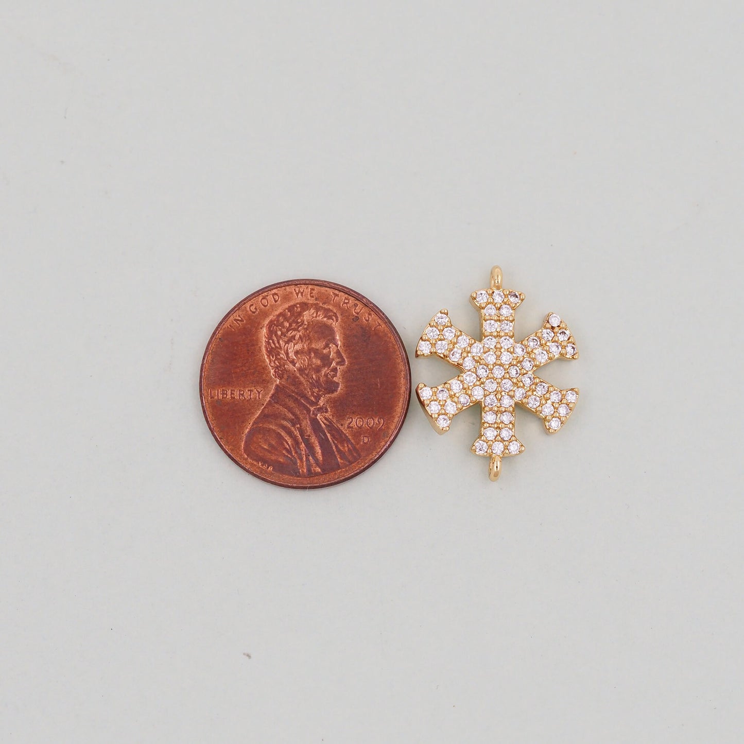 Gold snowflake Charms,18K Gold Filled snowflake Pendant Charm Bracelet Necklace for DIY Jewelry Making Supply