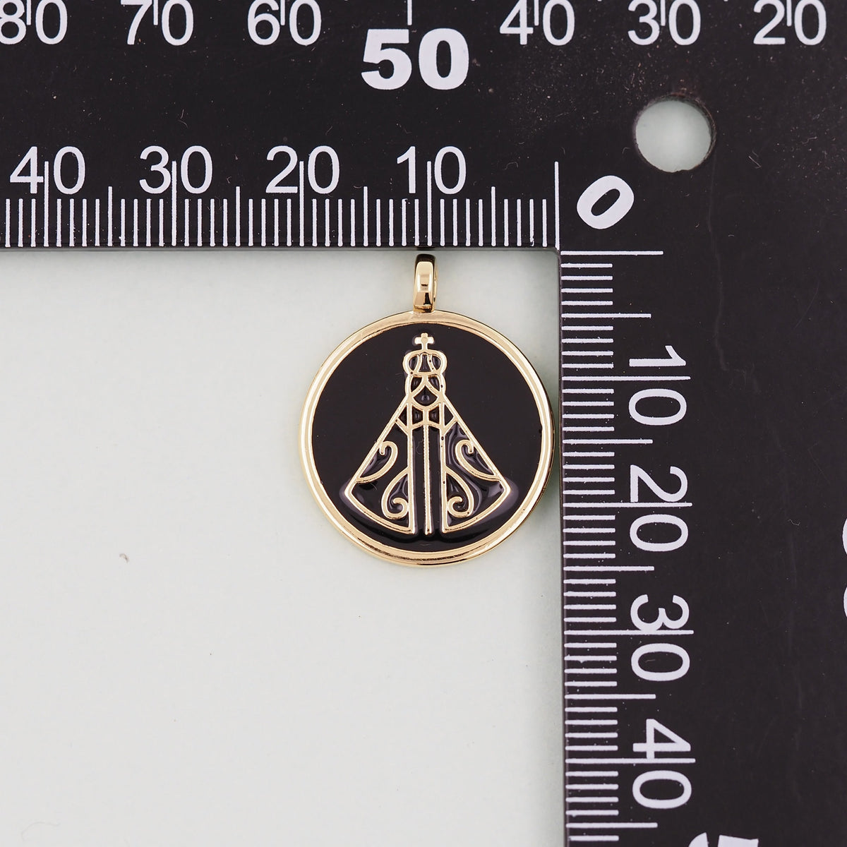 Gold Our Lady of Guadalupe Charms,18K Gold Filled virgin mary Pendant Charm Bracelet Necklace for DIY Jewelry Making Supply