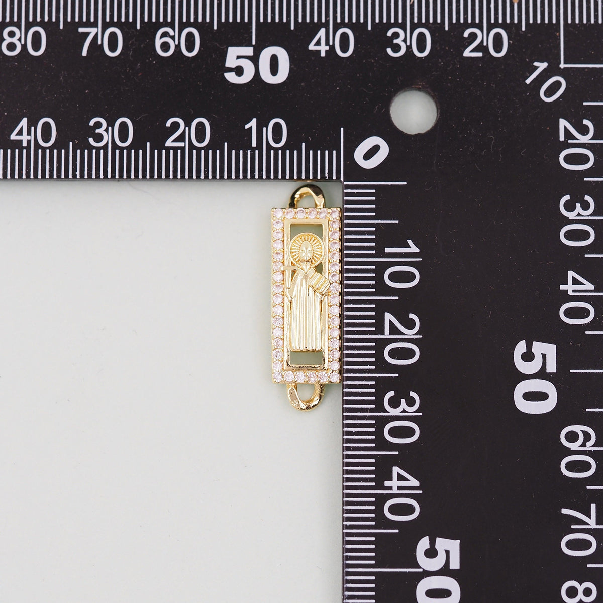 Gold Our Lady of Guadalupe Connector Charms,18K Gold Filled Jesus Pendant Virgin Mary Charm Bracelet Necklace for DIY Jewelry