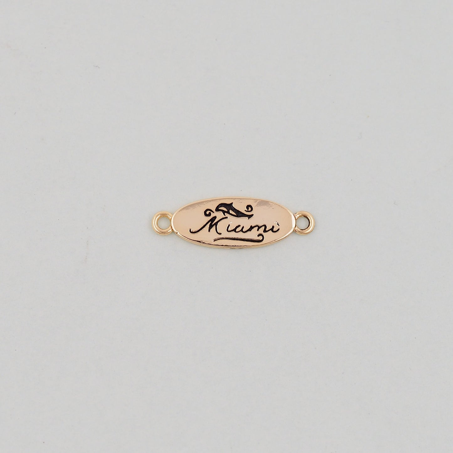 Gold Miami Connector Charms,18K Gold Filled flame Miami Pendant Bracelet Necklace for DIY Jewelry Making Supply