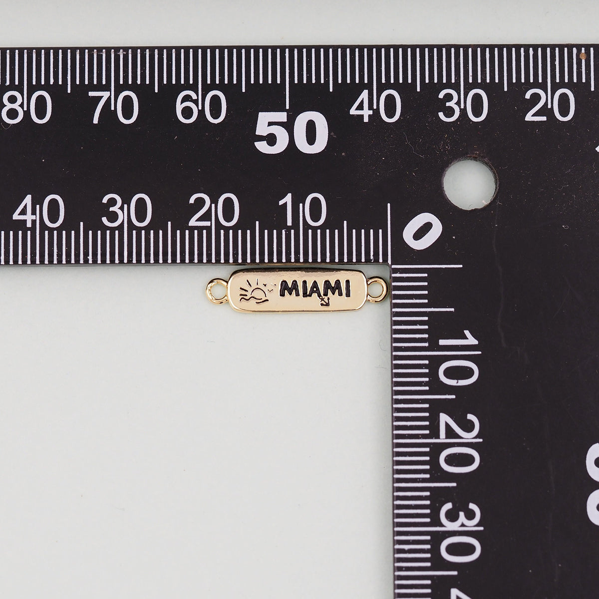 Gold Miami Connector Charms,18K Gold Filled flame Miami Pendant Bracelet Necklace for DIY Jewelry Making Supply