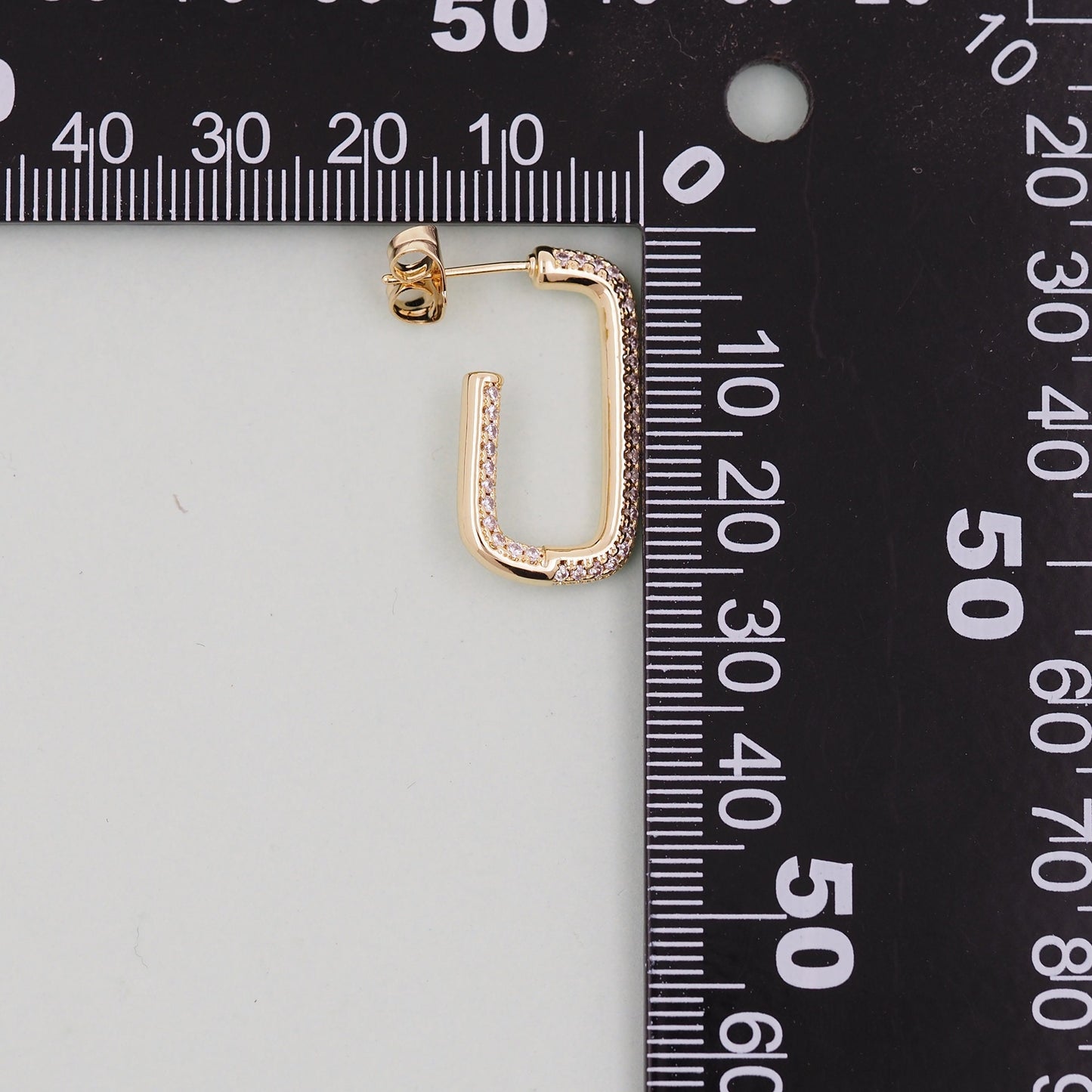 1pair 18K Gold Filled geometry Hoops Earrings,Gold rectangle Earrings,Dainty Hoops Huggie,Gold Huggies Hoop Earrings