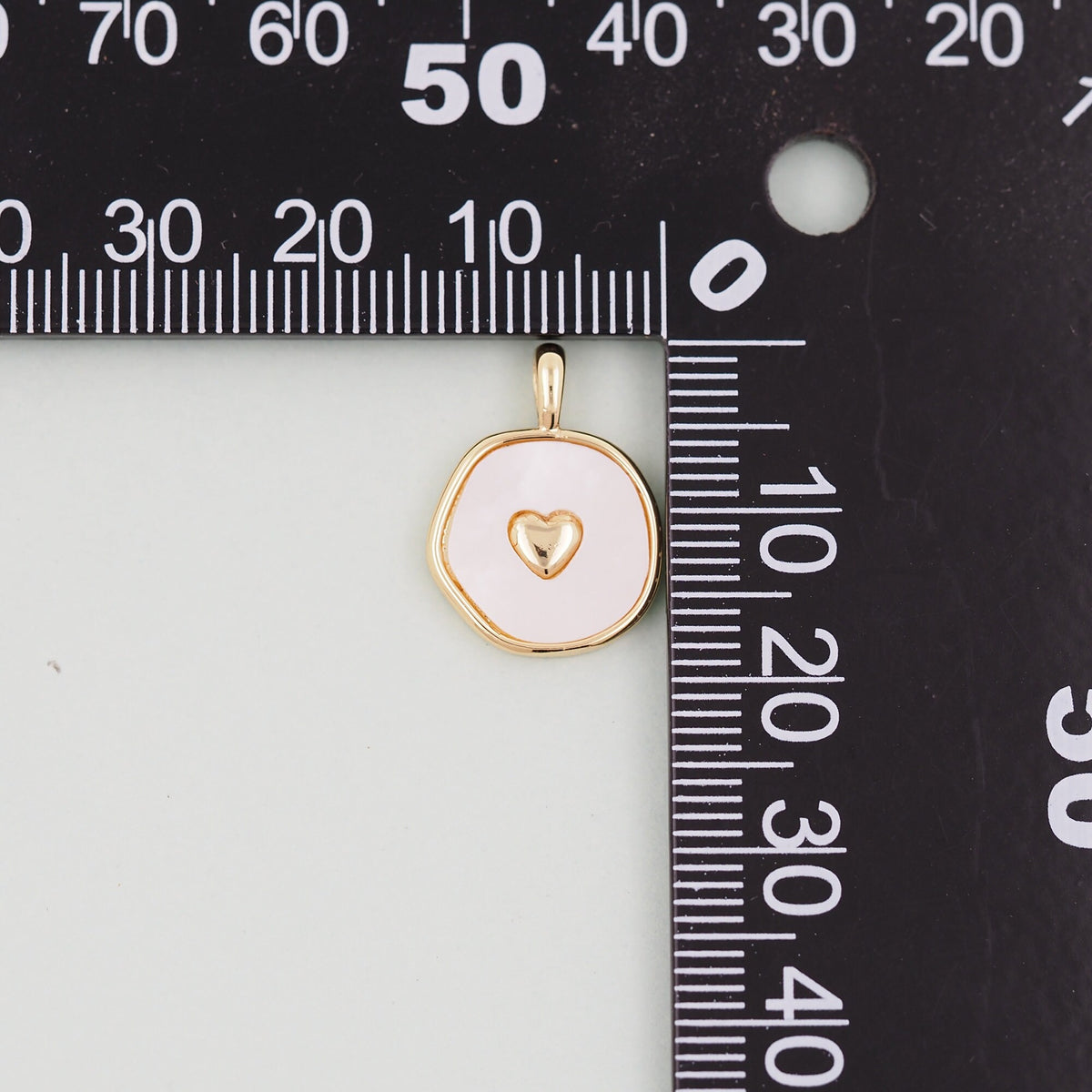 Gold Heart Charms,18K Gold Filled Heart Pendant,Heart Charm Bracelet Necklace for DIY Jewelry Making Supply