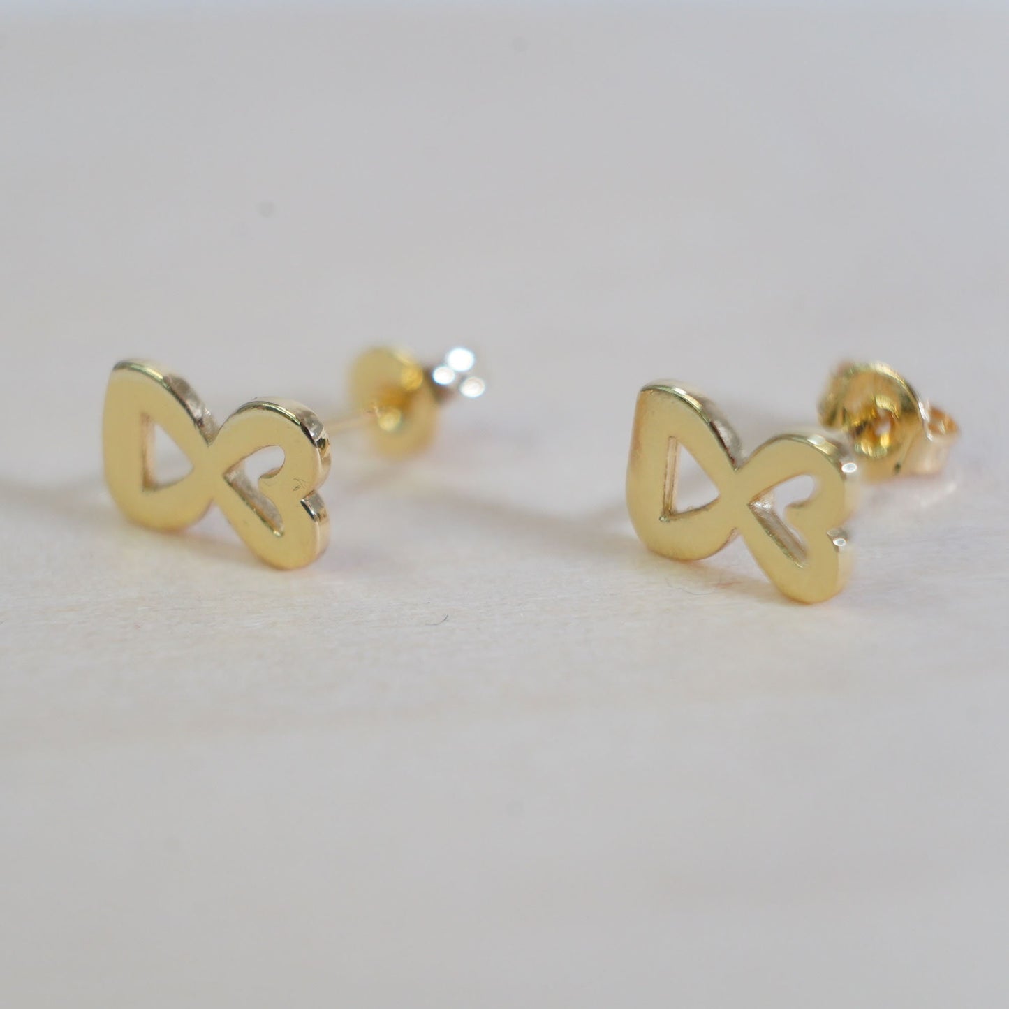 1pair 18K Gold Filled Infinity Stud Earrings,Gold Earrings,Dainty Earrings