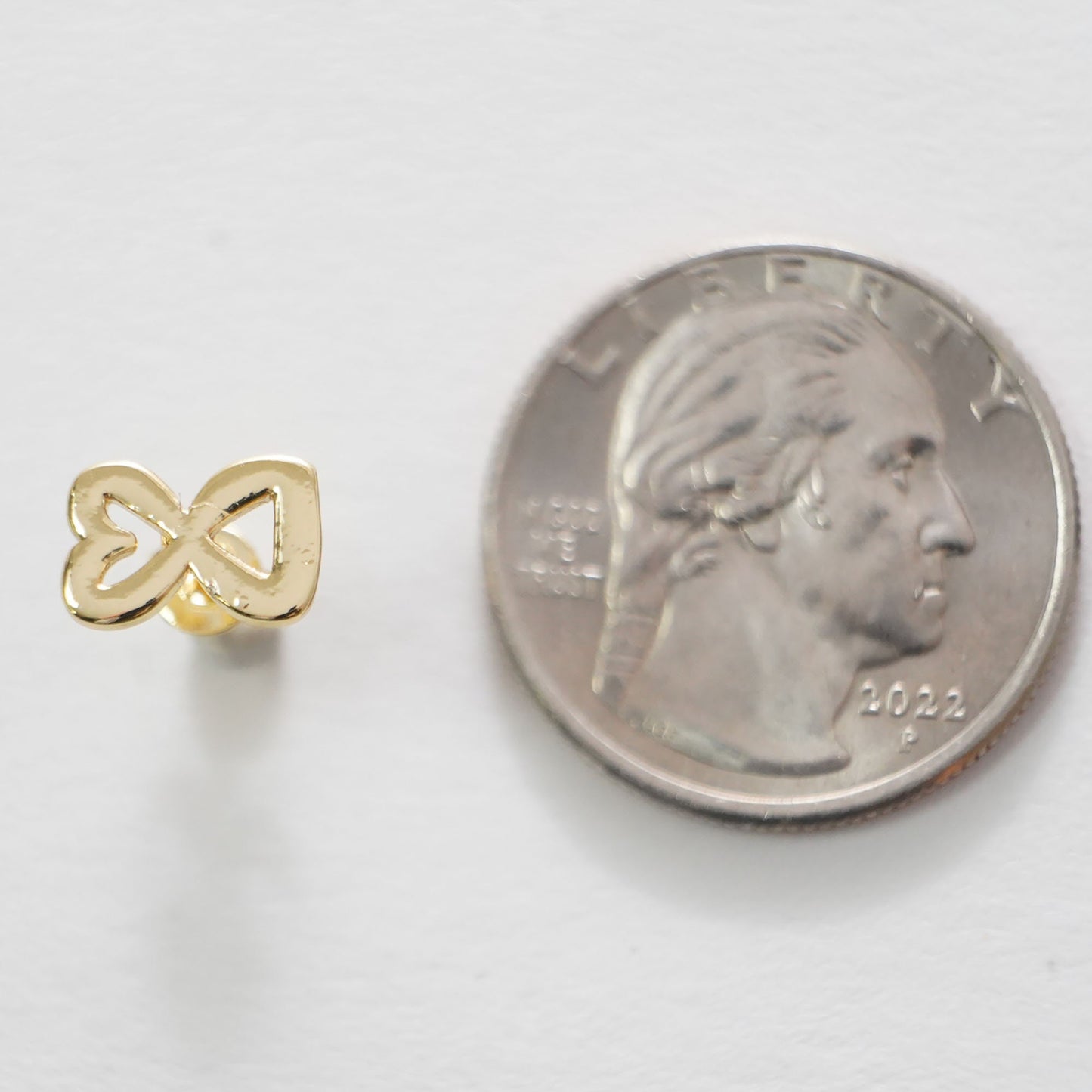 1pair 18K Gold Filled Infinity Stud Earrings,Gold Earrings,Dainty Earrings