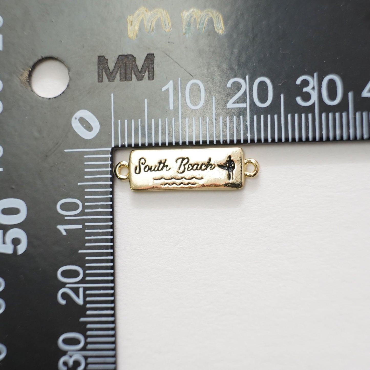 Gold South Beach Connector Charms,18K Gold Filled South Beach Pendant,South Beach Charm Bracelet Necklace for DIY Jewelry Making Supply